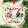Custom Photo We Keep This Friendship In The Photographs - Bestie Personalized Custom Circle Glass Ornament - Christmas Gift For Best Friends, BFF, Sisters