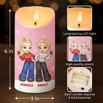 Custom Name Funny Christmas Gifts for Friends - Personalized LED Candle