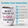 Miles Can’t Break Us - Bestie Personalized Custom Wine Tumbler - Christmas Gift For Best Friends, BFF, Sisters