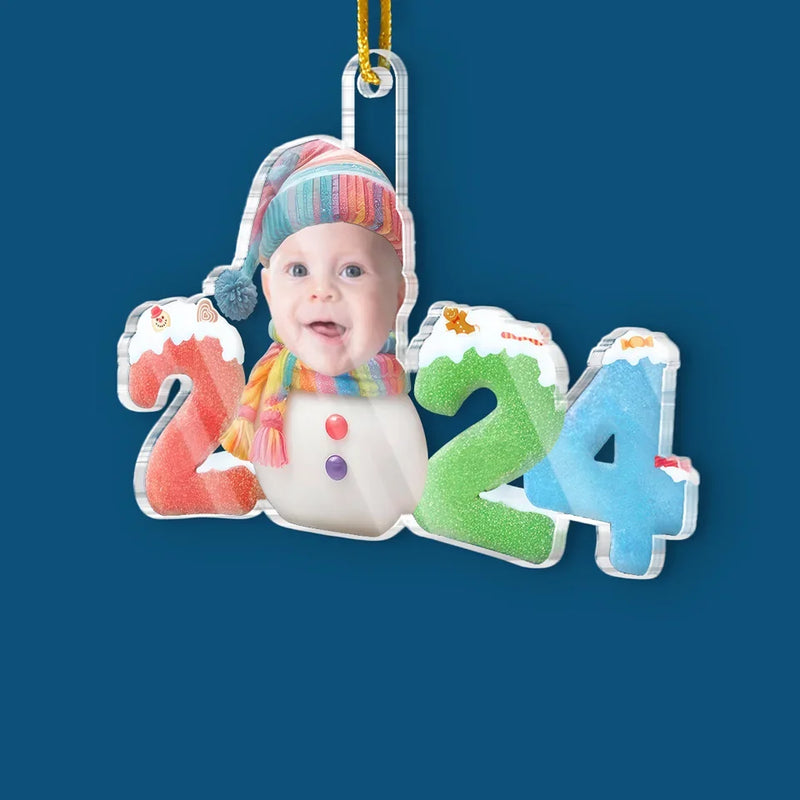 Custom Photo Tiny Hands, Tiny Feet, Big Christmas Love - Family Personalized Custom Ornament - Acrylic Custom Shaped - Christmas Gift For Baby Kids, Newborn Baby