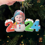 Custom Baby Photo 2024 Christmas Keepsake - Personalized Ornament
