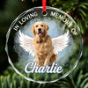 Custom Photo Where There Is Love, There Is No End - Memorial Personalized Custom Circle Glass Ornament - Sympathy Gift, Christmas Gift For Pet Owners, Pet Lovers