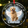 Custom Photo Where There Is Love, There Is No End - Memorial Personalized Custom Circle Glass Ornament - Sympathy Gift, Christmas Gift For Pet Owners, Pet Lovers