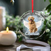 Custom Photo Where There Is Love, There Is No End - Memorial Personalized Custom Circle Glass Ornament - Sympathy Gift, Christmas Gift For Pet Owners, Pet Lovers