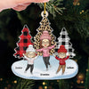 Cherish Every Moment With Family - Family Personalized Custom Ornament - Acrylic Custom Shaped - Christmas Gift For Grandma, Grandpa