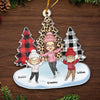 Cherish Every Moment With Family - Family Personalized Custom Ornament - Acrylic Custom Shaped - Christmas Gift For Grandma, Grandpa
