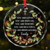 You Are Irreplaceable - Affirmation Personalized Custom Circle Glass Ornament - Christmas Gift For Yourself