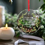 Custom Name Christian Encouragement Gifts - Personalized Glass Ornament