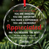 You Deserve The Best - Affirmation Personalized Custom Circle Glass Ornament - Christmas Gift For Yourself