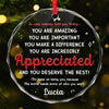 You Deserve The Best - Affirmation Personalized Custom Circle Glass Ornament - Christmas Gift For Yourself