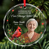 Custom Photo You Will Always Be Remembered - Memorial Personalized Custom Circle Glass Ornament - Sympathy Gift, Christmas Gift For Family Members