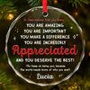 You Deserve The Best - Affirmation Personalized Custom Circle Glass Ornament - Christmas Gift For Yourself