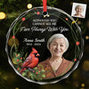 Custom Photo You Will Always Be Remembered - Memorial Personalized Custom Circle Glass Ornament - Sympathy Gift, Christmas Gift For Family Members
