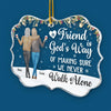A True Friendship Is A Journey Without An End - Bestie Personalized Custom Ornament - Acrylic Benelux Shaped - Christmas Gift For Best Friends, BFF, Sisters