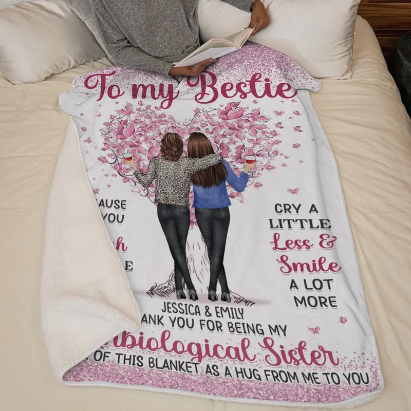 Your Vibe Attracts Your Tribe - Bestie Personalized Custom Blanket - Gift For Best Friends, BFF, Sisters