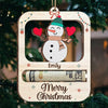 Family Makes Everything Better - Family Personalized Custom Ornament, Money Holder - Wood Custom Shaped -  Christmas Gift For Family Members