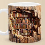 Custom Name Bookshelf Gifts for Book Lovers - Personalized Mug