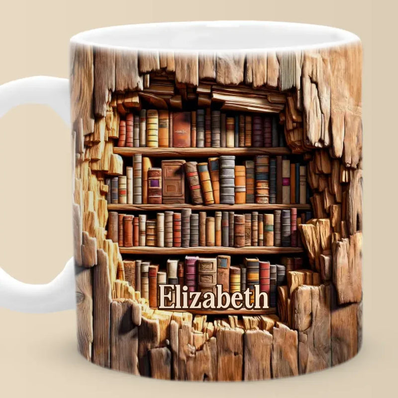 Custom Name Bookshelf Gifts for Book Lovers - Personalized Mug