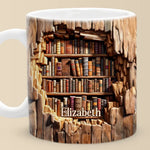 Custom Name Bookshelf Gifts for Book Lovers - Personalized Mug