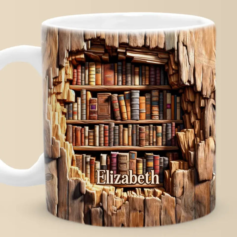Custom Name Bookshelf Gifts for Book Lovers - Personalized Mug