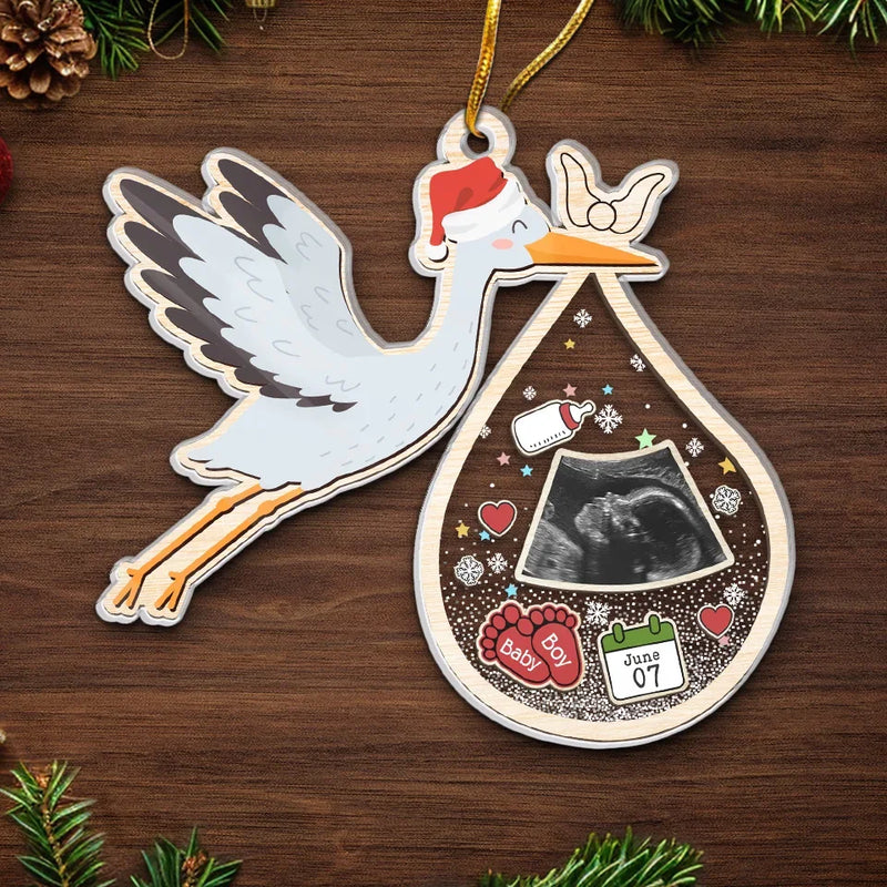 Blessed With The Sweetest Gift Of All - Family Personalized Custom Ornament - Acrylic Custom Shaped - Christmas Gift For Baby Kids, Newborn Baby