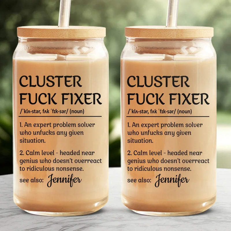 Happiness Is Having Great Coworkers - Coworker Personalized Custom Glass Cup, Iced Coffee Cup - Christmas Gift For Coworkers, Work Friends, Colleagues
