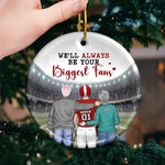 Custom Name Football Fan Family Gifts - Personalized Ceramic Ornament
