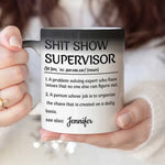 Custom Name Funny Shit Show Supervisor Gifts - Personalized Mug