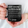 The Cool-Headed Problem Solver - Coworker Personalized Custom Black Mug - Christmas Gift For Coworkers, Work Friends, Colleagues