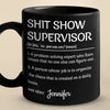 The Cool-Headed Problem Solver - Coworker Personalized Custom Black Mug - Christmas Gift For Coworkers, Work Friends, Colleagues