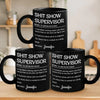 The Cool-Headed Problem Solver - Coworker Personalized Custom Black Mug - Christmas Gift For Coworkers, Work Friends, Colleagues