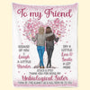 Your Vibe Attracts Your Tribe - Bestie Personalized Custom Blanket - Gift For Best Friends, BFF, Sisters