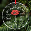 You Are Beautiful Like A Flower - Affirmation Personalized Custom Circle Glass Ornament - Christmas Gift For Yourself