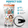 A Dog Mom's World Revolves Around Her Four-Legged Friend - Dog Personalized Custom 3D Inflated Effect Printed Tumbler - Christmas Gift For Pet Owners, Pet Lovers