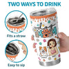 A Dog Mom's World Revolves Around Her Four-Legged Friend - Dog Personalized Custom 3D Inflated Effect Printed Tumbler - Christmas Gift For Pet Owners, Pet Lovers
