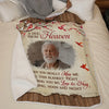 Custom Photo In Heaven’s Embrace, Forever At Peace - Memorial Personalized Custom Blanket - Sympathy Gift, Christmas Gift For Family Members