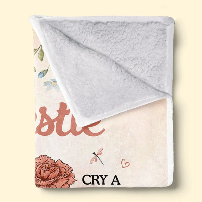 Bestie By My Side - Bestie Personalized Custom Blanket - Gift For Best Friends, BFF, Sisters