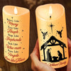 The Nativity Scene Is A Timeless Reminder Of God's Love - Family Personalized Custom LED Candle - Christmas Gift For Family Members
