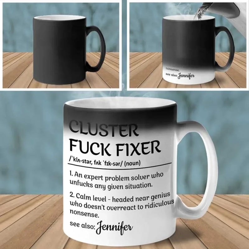 Custom Name Funny Problem Solver Gifts - Personalized Mugs