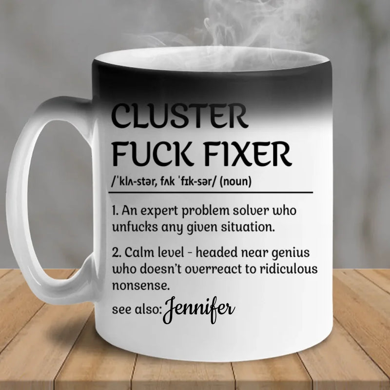 Custom Name Funny Problem Solver Gifts - Personalized Mugs