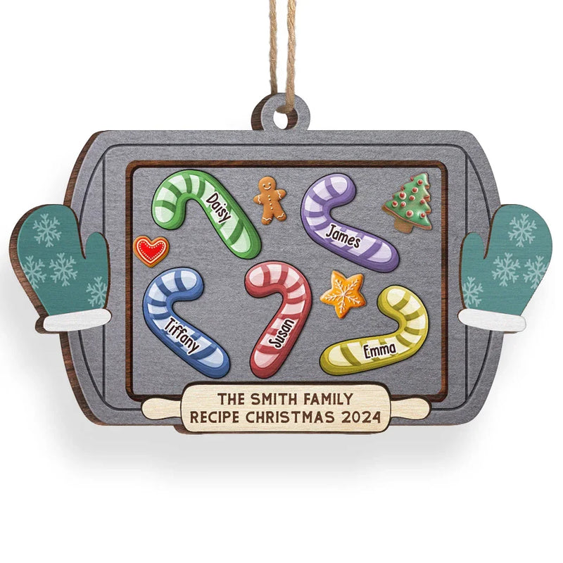 The Best Family Christmas Cookie Recipe Is One Filled With Love, Laughter - Family Personalized Custom Ornament - Wood Custom Shaped - Christmas Gift For Family Members
