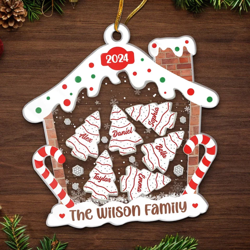 I Love My Family's Christmas Celebrations - Family Personalized Custom Ornament - Acrylic Custom Shaped - Christmas Gift For Family Members