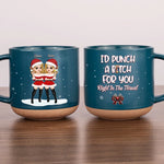 Custom Name Funny Naughty Christmas Gifts for Women - Personalized Pottery Mug