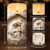 The Nativity Scene Is A Story Of Hope, Love, And Redemption - Family Personalized Custom LED Candle - Christmas Gift For Family Members