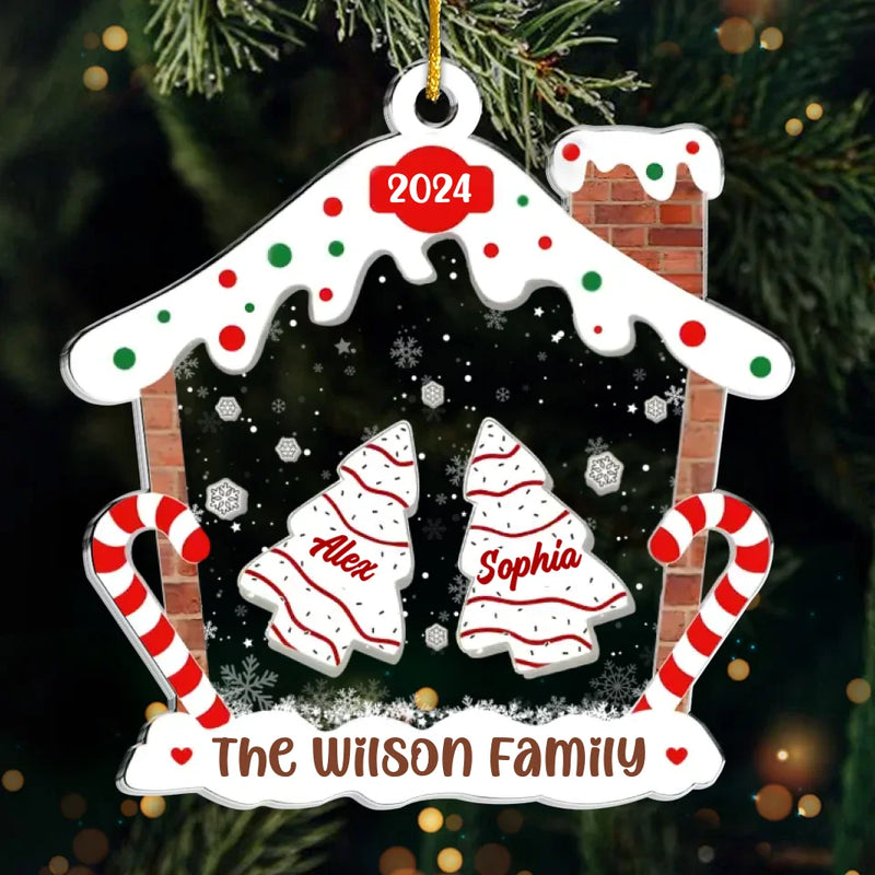 I Love My Family's Christmas Celebrations - Family Personalized Custom Ornament - Acrylic Custom Shaped - Christmas Gift For Family Members