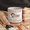 My Pets Are The Reason I Wake Up Every Morning - Dog & Cat Personalized Custom Printed Pottery Mug - Gift For Pet Owners, Pet Lovers