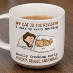Custom Name Funny Cat Gifts for Cat Lovers - Personalized Pottery Mug