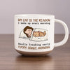 My Pets Are The Reason I Wake Up Every Morning - Dog & Cat Personalized Custom Printed Pottery Mug - Gift For Pet Owners, Pet Lovers