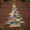 Books Are My Escape From Reality - Personalized Custom Ornament - Acrylic Custom Shaped - Christmas Gift For Book Lovers, Book Club