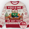 Pawsitively Grateful For The Joy My Pet Brings This Christmas - Dog & Cat Personalized Custom Ugly Sweatshirt - Unisex Wool Jumper - Christmas Gift For Husband Wife, Anniversary, Pet Owners, Pet Lovers